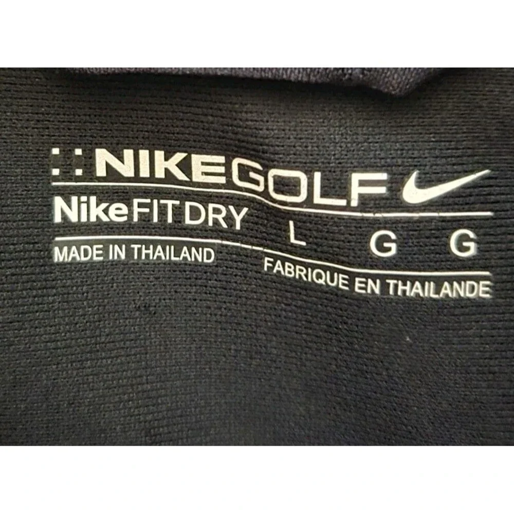 NikeGolf FitDry Mens Large Black Sweatshirt Pullover Long Sleeve